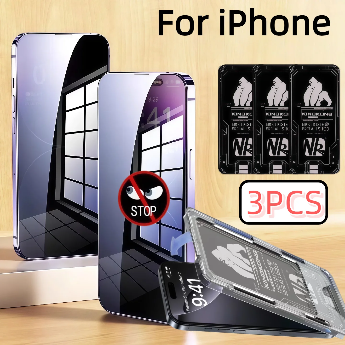3-Pack Privacy Screen Protector Tempered Glass for iPhone Air 17Pro 16ProMax 16Plus 15Pro 14Plus Series
3-Pack Privacy Screen Protector Tempered Glass for iPhone Air 17Pro 16ProMax 16Plus 15Pro 14Plus Series