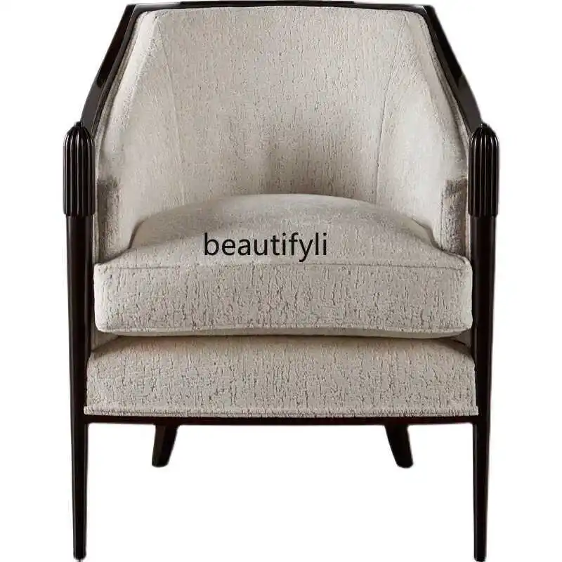 American Solid Wood Sofa Chair Mild Luxury Retro Leisure Chair Simple Single Solid Wood Cloth Craft Sofa
American Solid Wood Sofa Chair Mild Luxury Retro Leisure Chair Simple Single Solid Wood Cloth Craft Sofa
