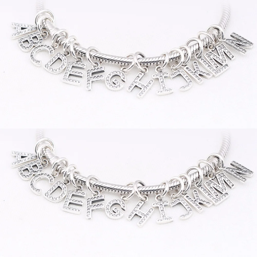 925 Sterling Silver Bead Alphabet Letter A B C D E F G H I J K L Dangle Charm Fit Fashion Women Bracelet Bangle Gift DIY Jewelry
925 Sterling Silver Bead Alphabet Letter A B C D E F G H I J K L Dangle Charm Fit Fashion Women Bracelet Bangle Gift DIY Jewelry