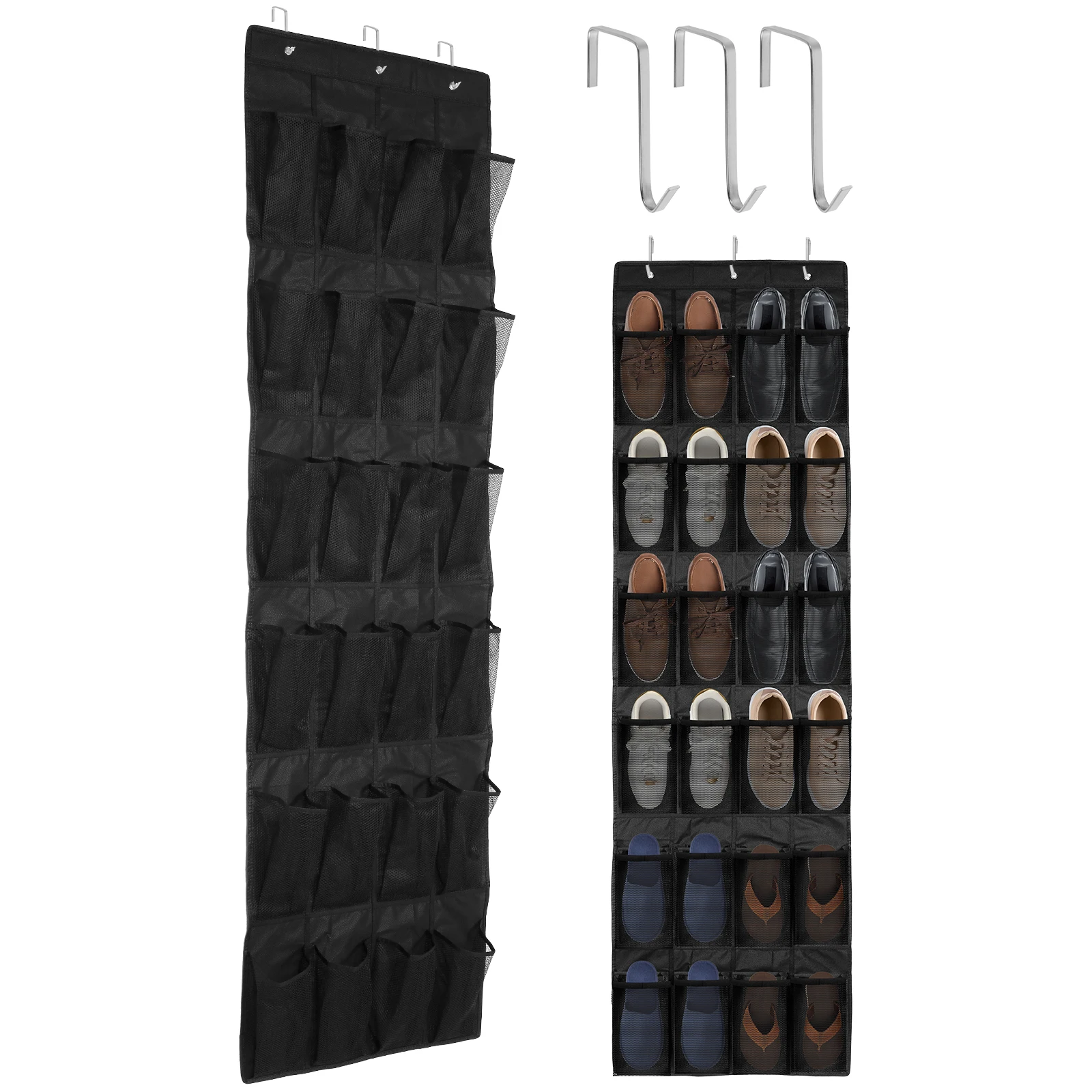 Over the Door Shoe Organizer with 24 Mesh Pockets Durable Hanging Shoe Organizer Heavy Duty Shoe Storage Door Hanger Foldable
Over the Door Shoe Organizer with 24 Mesh Pockets Durable Hanging Shoe Organizer Heavy Duty Shoe Storage Door Hanger Foldable