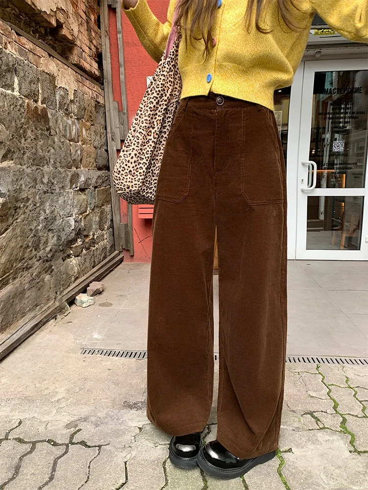 Брюки женские Miaolab: вельветовые, с высокой талией, прямые, широкие, повседневные, из хлопка, с 3D-эффектом, модель «Богиня»
Брюки женские Miaolab: вельветовые, с высокой талией, прямые, широкие, повседневные, из хлопка, с 3D-эффектом, модель «Богиня»