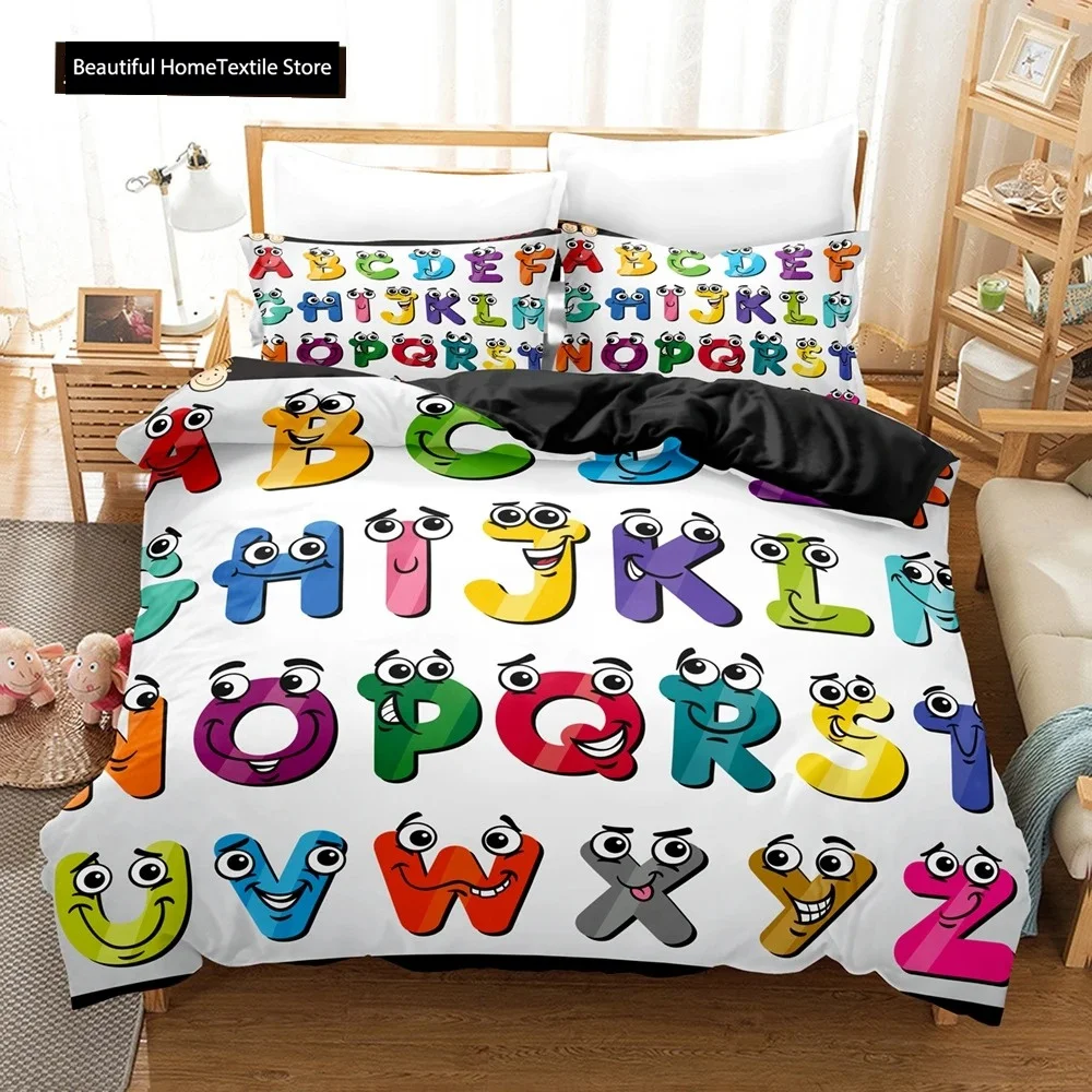 Alphabet Lore Bedding Set Single Twin Full Queen King Size Bed Set Girls Boys Bedroom Duvet Cover Sets Anime Duvet Cover
Alphabet Lore Bedding Set Single Twin Full Queen King Size Bed Set Girls Boys Bedroom Duvet Cover Sets Anime Duvet Cover