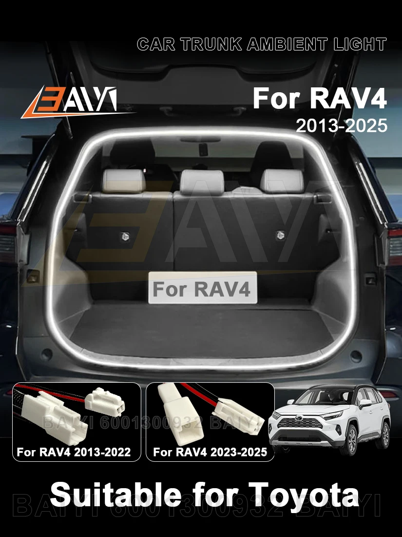 Car LED Trunk Light For Toyota RAV4 2013-2025 Customized Flexible Atmosphere Light Tail Box Light Interior Decor Accessories
Car LED Trunk Light For Toyota RAV4 2013-2025 Customized Flexible Atmosphere Light Tail Box Light Interior Decor Accessories