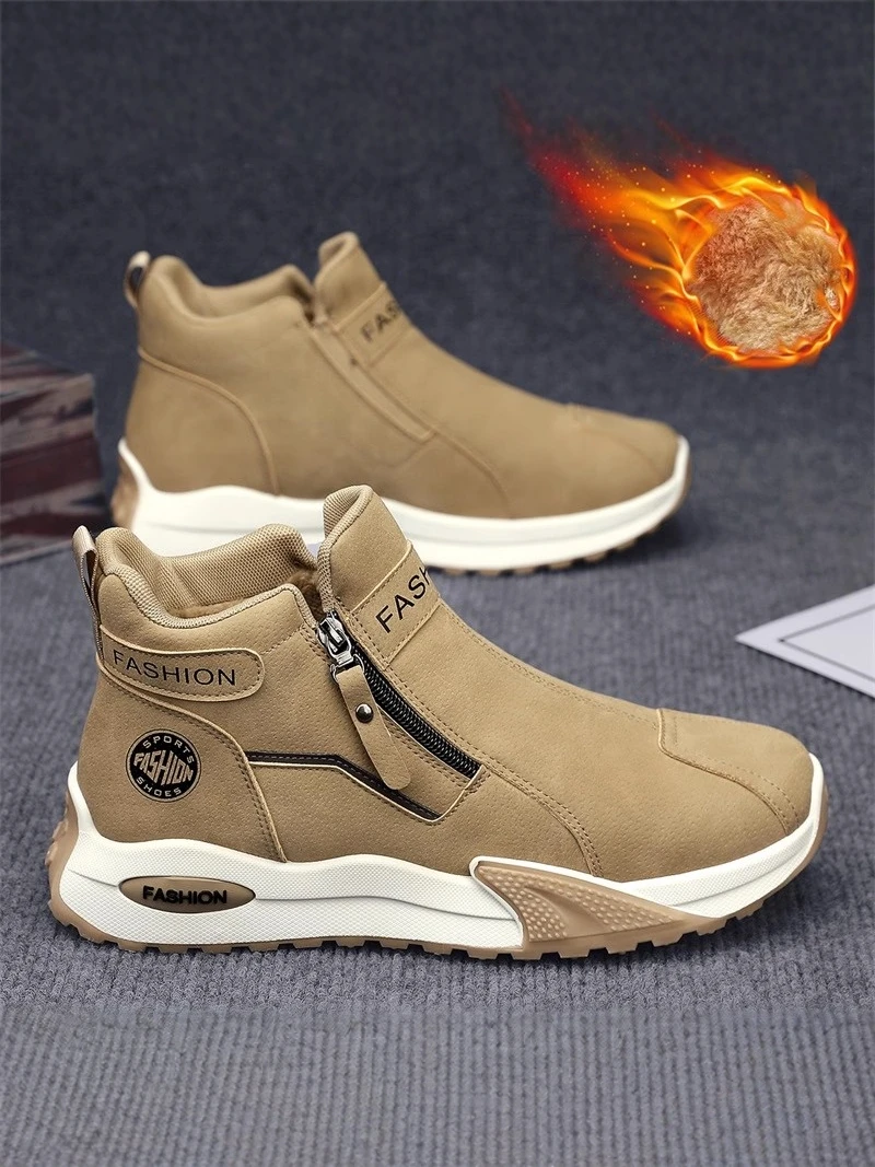 Men's Winter Snow Boots Thickened Fleece Lined High Top Zipper Side Closure Warm Waterproof Anti-slip Casual Fashion Boots
Men's Winter Snow Boots Thickened Fleece Lined High Top Zipper Side Closure Warm Waterproof Anti-slip Casual Fashion Boots