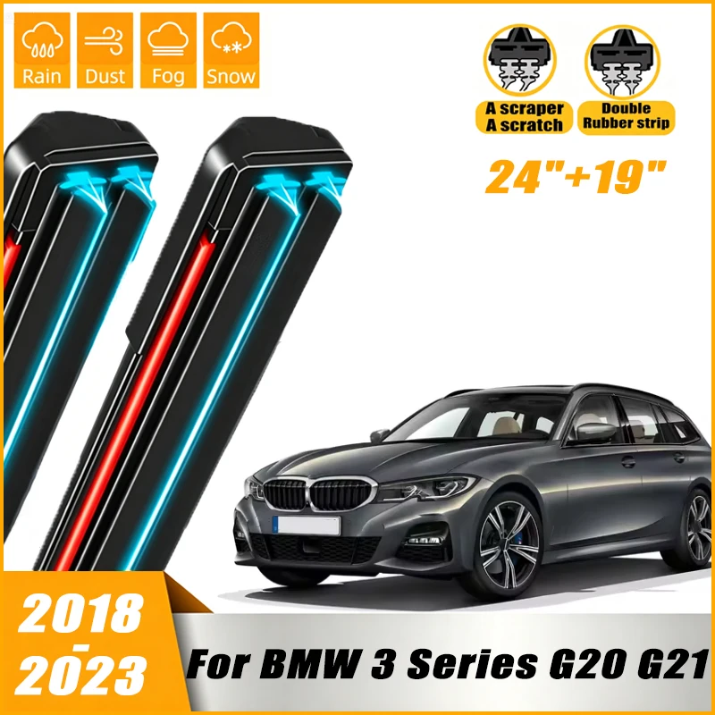 2Pcs Front Windshield Windscreen Wiper Blades For BMW 3 Series G20 G21 2018 - 2023 2019 2020 ,Car Window Rain Brushes 24"+19"
2Pcs Front Windshield Windscreen Wiper Blades For BMW 3 Series G20 G21 2018 - 2023 2019 2020 ,Car Window Rain Brushes 24"+19"