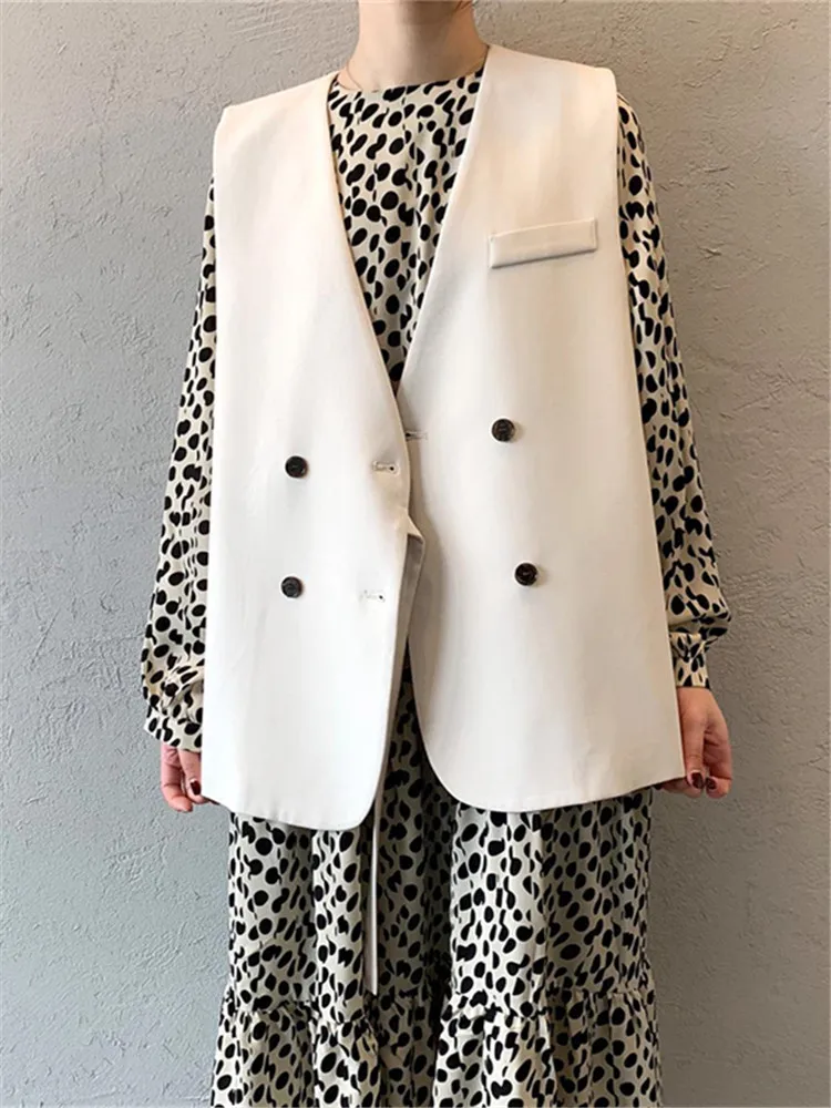 Loose Women's Blazer Vest Outerwear British Style Spring Autumn New Model Casual Fashion Backless Tank Top Jacket
Loose Women's Blazer Vest Outerwear British Style Spring Autumn New Model Casual Fashion Backless Tank Top Jacket