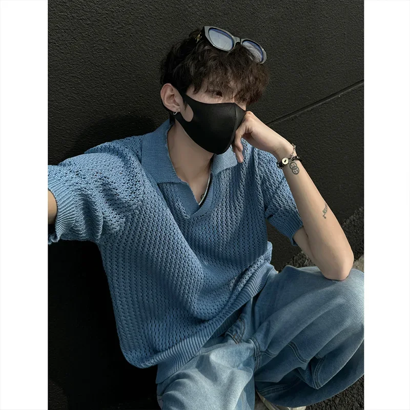 Knitted Short Sleeve Boys Summer American High Street POLO Shirt Lapel Half Sleeve Top Pullover T-Shirt
Knitted Short Sleeve Boys Summer American High Street POLO Shirt Lapel Half Sleeve Top Pullover T-Shirt