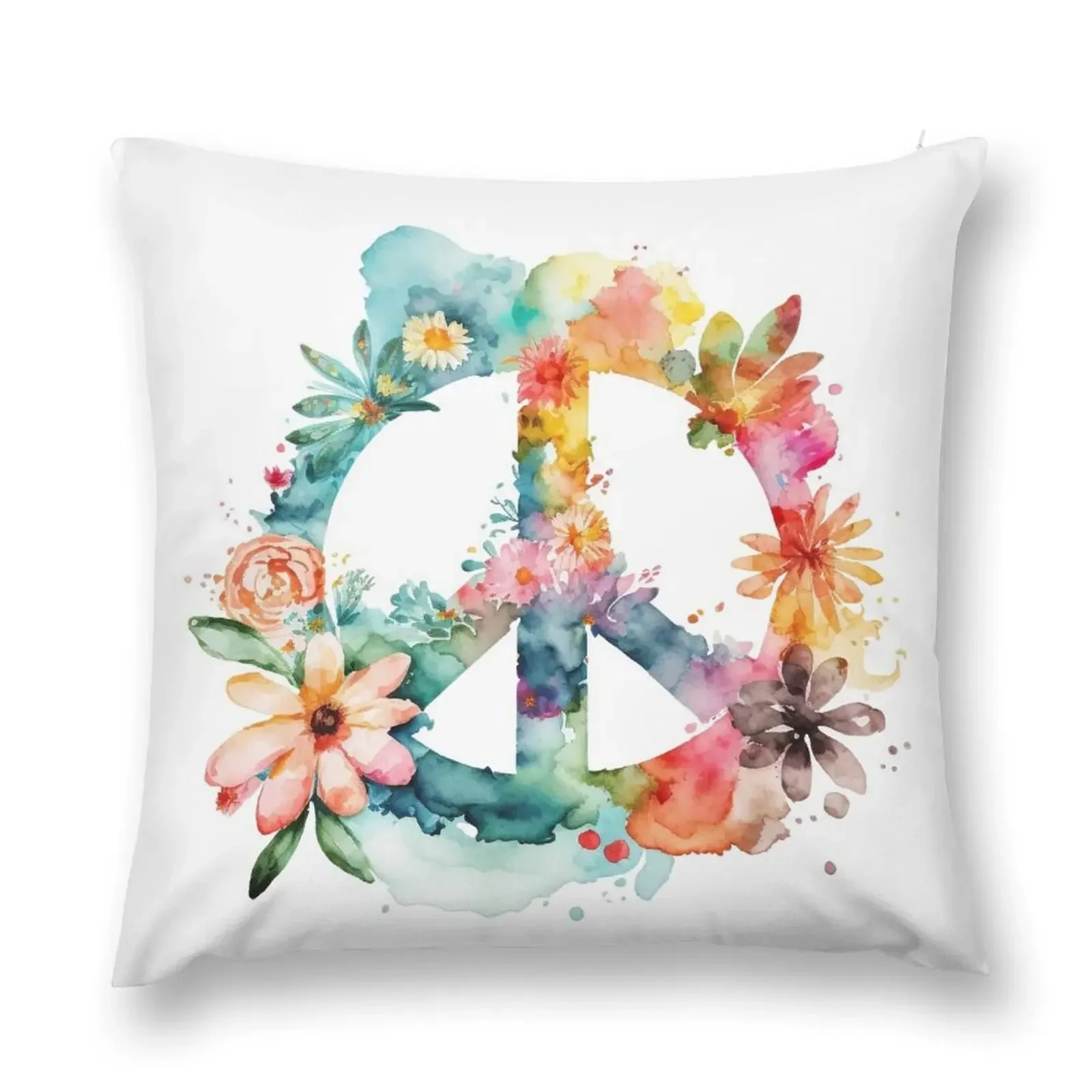Flower Power Hippie Vibe Watercolor Peace Symbol Throw Pillow Pillow Cover Cushion Cover Set pillow
Flower Power Hippie Vibe Watercolor Peace Symbol Throw Pillow Pillow Cover Cushion Cover Set pillow