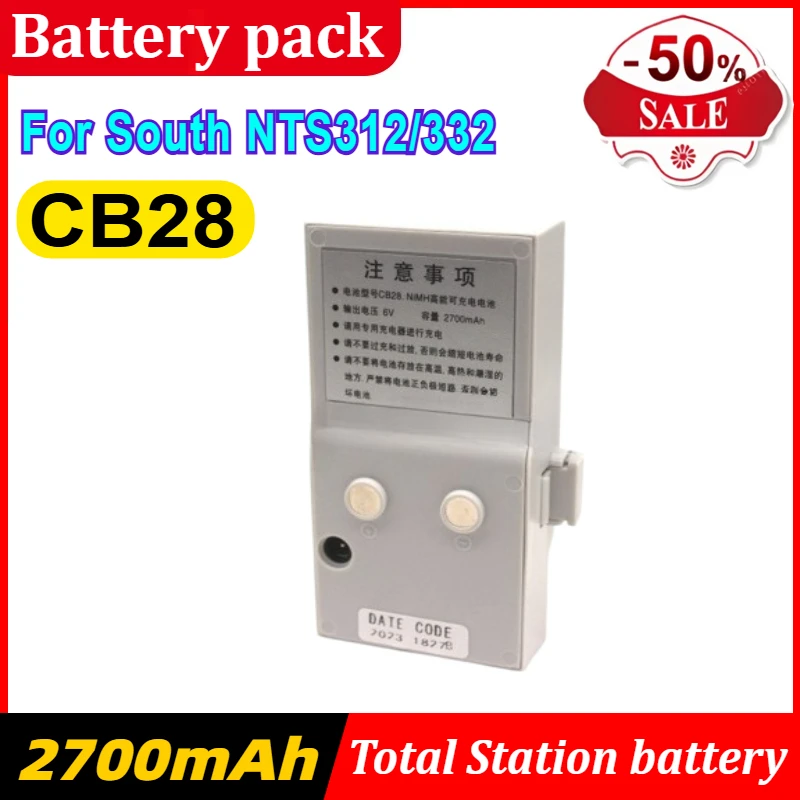 CB28 6V 2700mAh Battery for South NTS312/332 Total Station NI-MH Battery
CB28 6V 2700mAh Battery for South NTS312/332 Total Station NI-MH Battery
