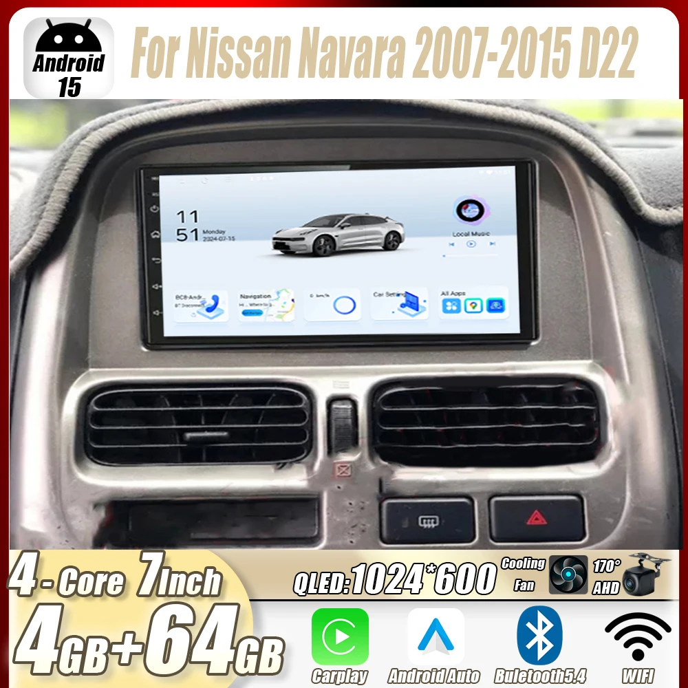 4GB+64GB 7" For Nissan Navara 2007-2015 D22 Car Stereo Radio CarPlay Android15 Auto Head Unit GPS 4G+WIFI Navi Multimedia Player
4GB+64GB 7" For Nissan Navara 2007-2015 D22 Car Stereo Radio CarPlay Android15 Auto Head Unit GPS 4G+WIFI Navi Multimedia Player