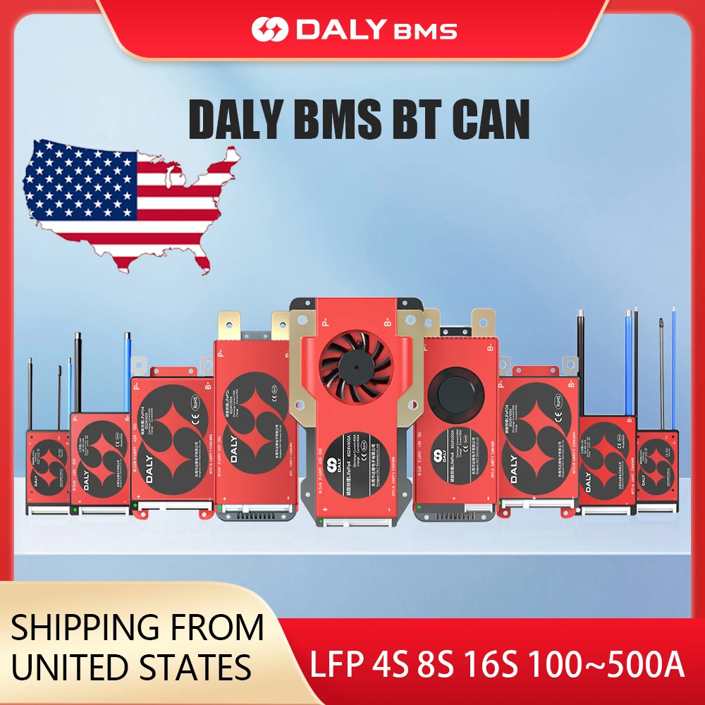DALYBMS LIFEPO4 4S 12V 100ABMS 8S 24V 48V 16S 150A 200A 250A 300A BMS for ESS HOME STORAGE INVERTER DEYE PYLON
DALYBMS LIFEPO4 4S 12V 100ABMS 8S 24V 48V 16S 150A 200A 250A 300A BMS for ESS HOME STORAGE INVERTER DEYE PYLON
