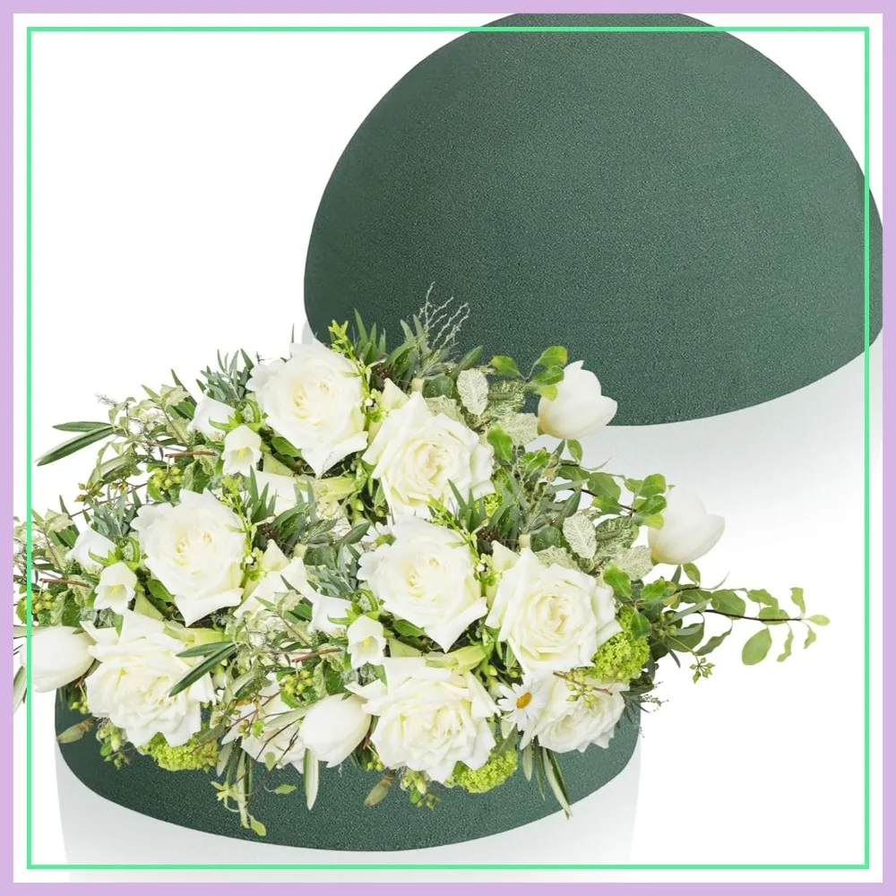 2 PCS Round Floral Foam Blocks Half Balls,Wet&Dry Green Flower Foam for Fresh and Artificial Flower Arrangements(7.5x3.7 Inches
2 PCS Round Floral Foam Blocks Half Balls,Wet&Dry Green Flower Foam for Fresh and Artificial Flower Arrangements(7.5x3.7 Inches