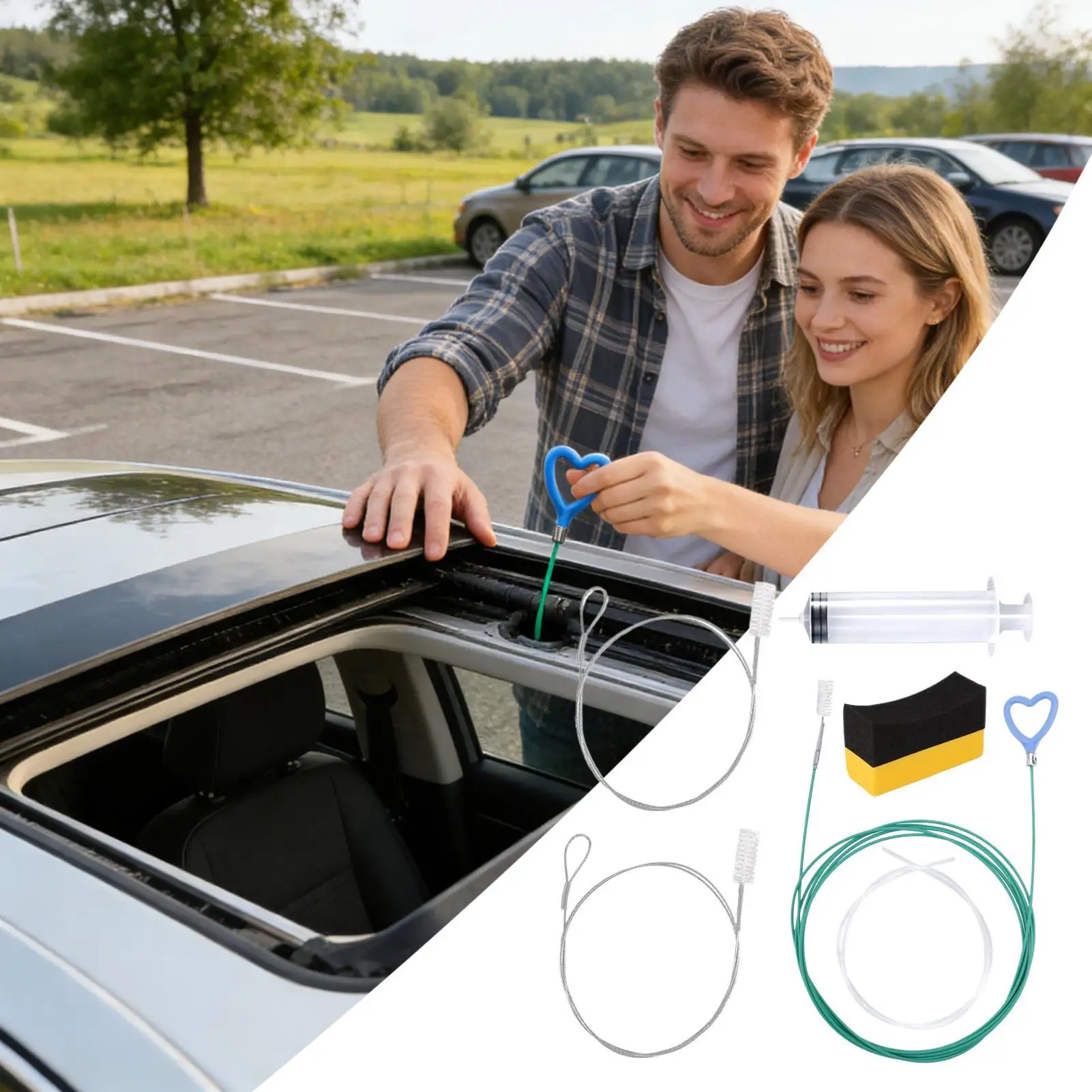 Car Sunroof Drain Cleaning Tool 118inch Flexible Long Pipe Sunroof Drain Unclogger Car Cleaning Tools For Automotive Truck SUV
Car Sunroof Drain Cleaning Tool 118inch Flexible Long Pipe Sunroof Drain Unclogger Car Cleaning Tools For Automotive Truck SUV