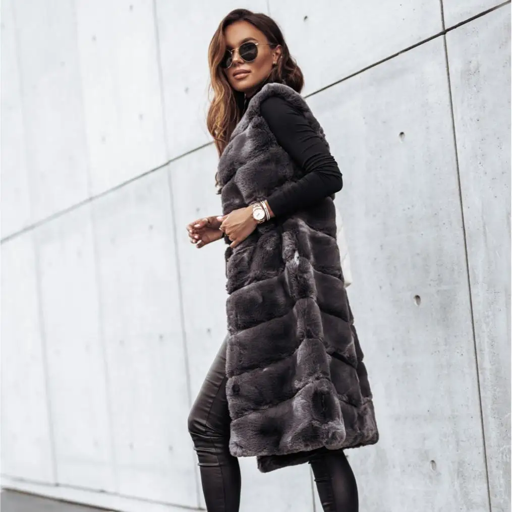 Длинный жилет, женская куртка средней длины, верхняя одежда без косточек, круглая шуба Ne Commute Sle из искусственного меха со шляпой для среднего возраста
Длинный жилет, женская куртка средней длины, верхняя одежда без косточек, круглая шуба Ne Commute Sle из искусственного меха со шляпой для среднего возраста