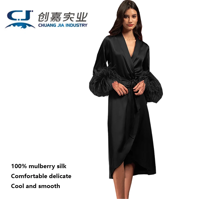 Luxury Mulberry Silk Ladies Nightgown Wine Red Silk Quality Noble Women's Smooth Bright Comfortable Cool Casual Wear Four Season
Luxury Mulberry Silk Ladies Nightgown Wine Red Silk Quality Noble Women's Smooth Bright Comfortable Cool Casual Wear Four Season