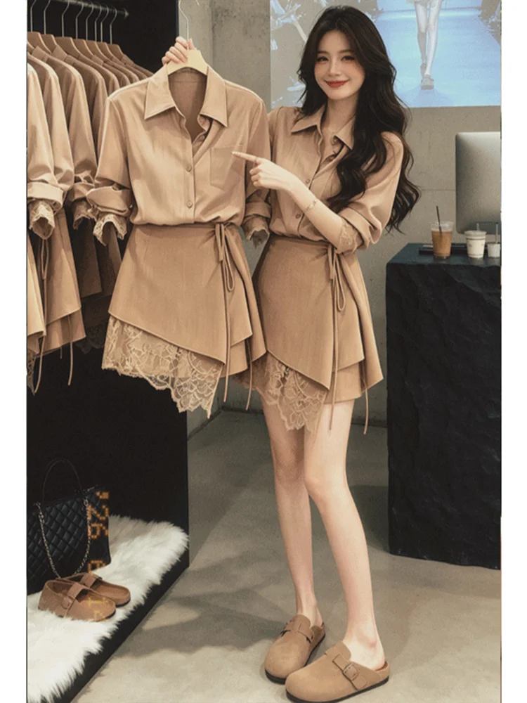 Fashionable Lace Splice Asymmetrical Design Summer New Arrival Women's Short Skirt Set Casual Style Breathable Polyester Fabric
Fashionable Lace Splice Asymmetrical Design Summer New Arrival Women's Short Skirt Set Casual Style Breathable Polyester Fabric