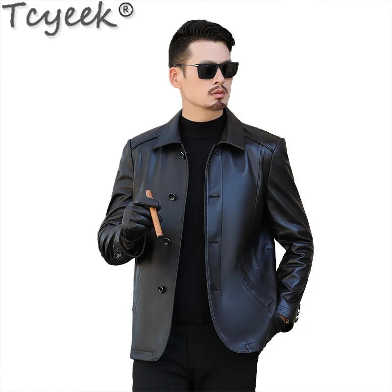 Tcyeek Genuine Leather Man Jackets 100% Top Layer Sheepskin Coat for Men Spring Autumn Clothes Business Casual Jacket Chaquetas
Tcyeek Genuine Leather Man Jackets 100% Top Layer Sheepskin Coat for Men Spring Autumn Clothes Business Casual Jacket Chaquetas