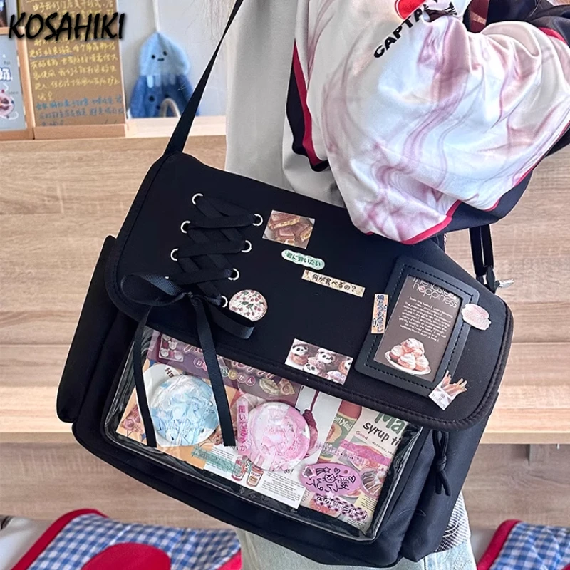 Transparent Kawaii Y2k Aesthetic Women's Handbags All Match Bandage Bow Shoulder Crossbody Bag New Fashion Sweet Casual Ita Bags
Transparent Kawaii Y2k Aesthetic Women's Handbags All Match Bandage Bow Shoulder Crossbody Bag New Fashion Sweet Casual Ita Bags