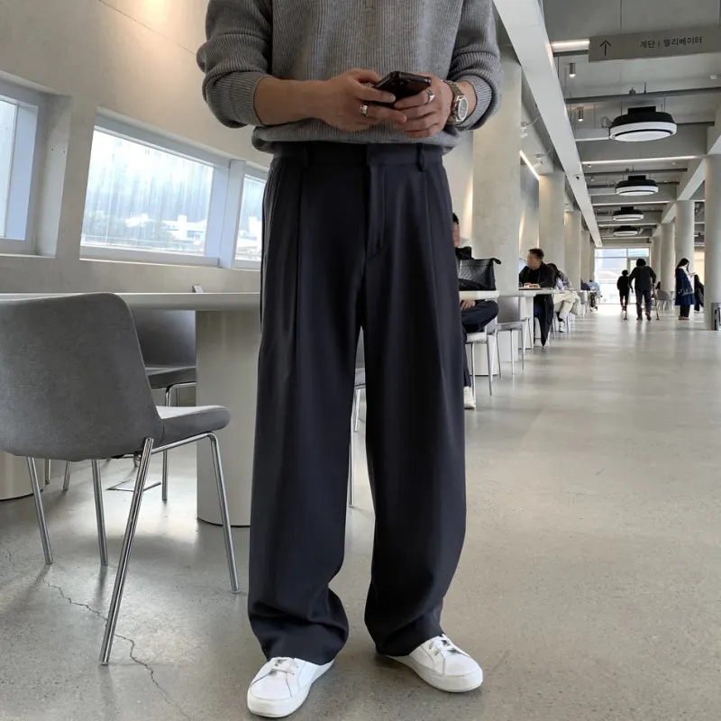 Fall Double Pleated Drapey Straight Casual Men's Pants Commuter Versatile Faionable Korean Sle Wide Leg Long Leisure Trou...
Fall Double Pleated Drapey Straight Casual Men's Pants Commuter Versatile Faionable Korean Sle Wide Leg Long Leisure Trou...