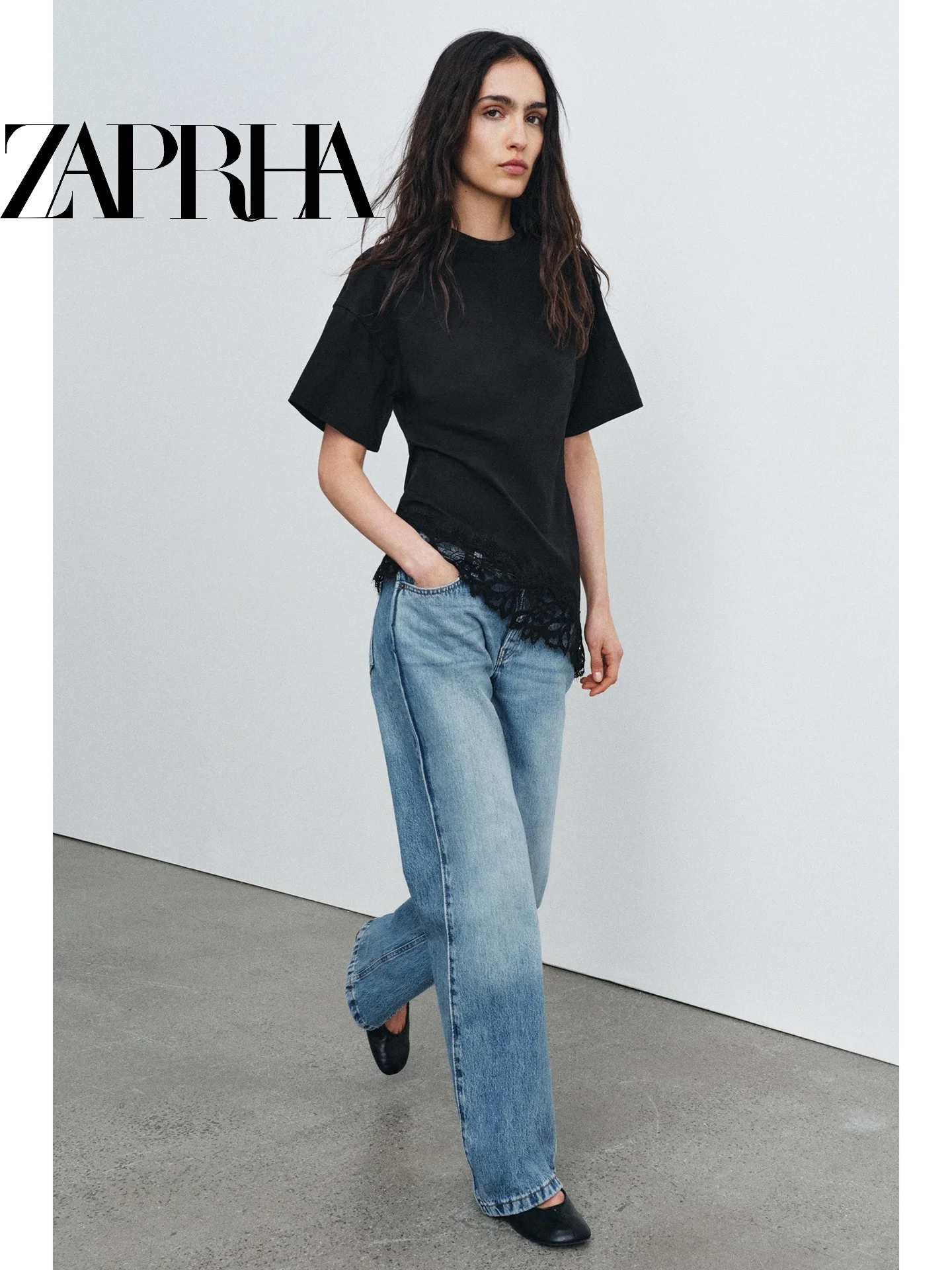 Summer 2026 Lace Trim T-Shirt Women's Asymmetrical Design Sensation Spicy Girl Style Short Sleeve round Neck Casual Wear
Summer 2026 Lace Trim T-Shirt Women's Asymmetrical Design Sensation Spicy Girl Style Short Sleeve round Neck Casual Wear