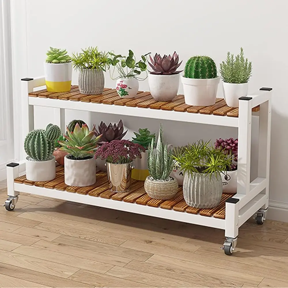 2/3-Tier Rolling Ladder Plant Stand for Indoor & Outdoor, Decorative Garden Rack with Wheels for Balcony Patio
2/3-Tier Rolling Ladder Plant Stand for Indoor & Outdoor, Decorative Garden Rack with Wheels for Balcony Patio