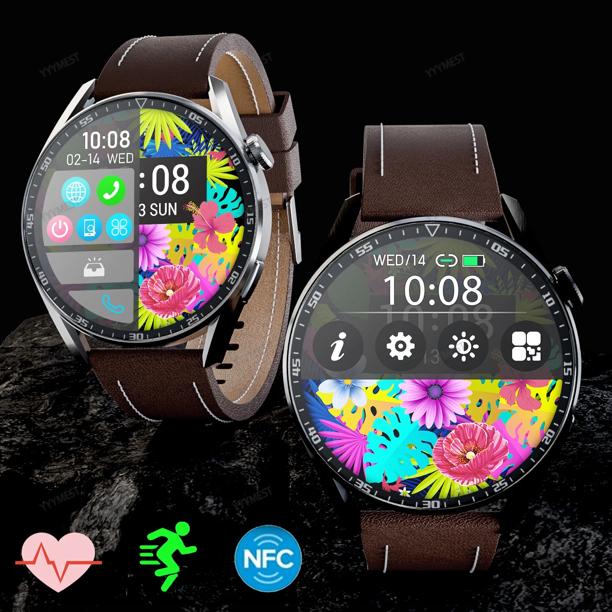 Men's Smart Watch AI Voice Assistant Real-time Health Monitoring Weather NFC Split Screen Display Circular Sports Smart Watch
Men's Smart Watch AI Voice Assistant Real-time Health Monitoring Weather NFC Split Screen Display Circular Sports Smart Watch