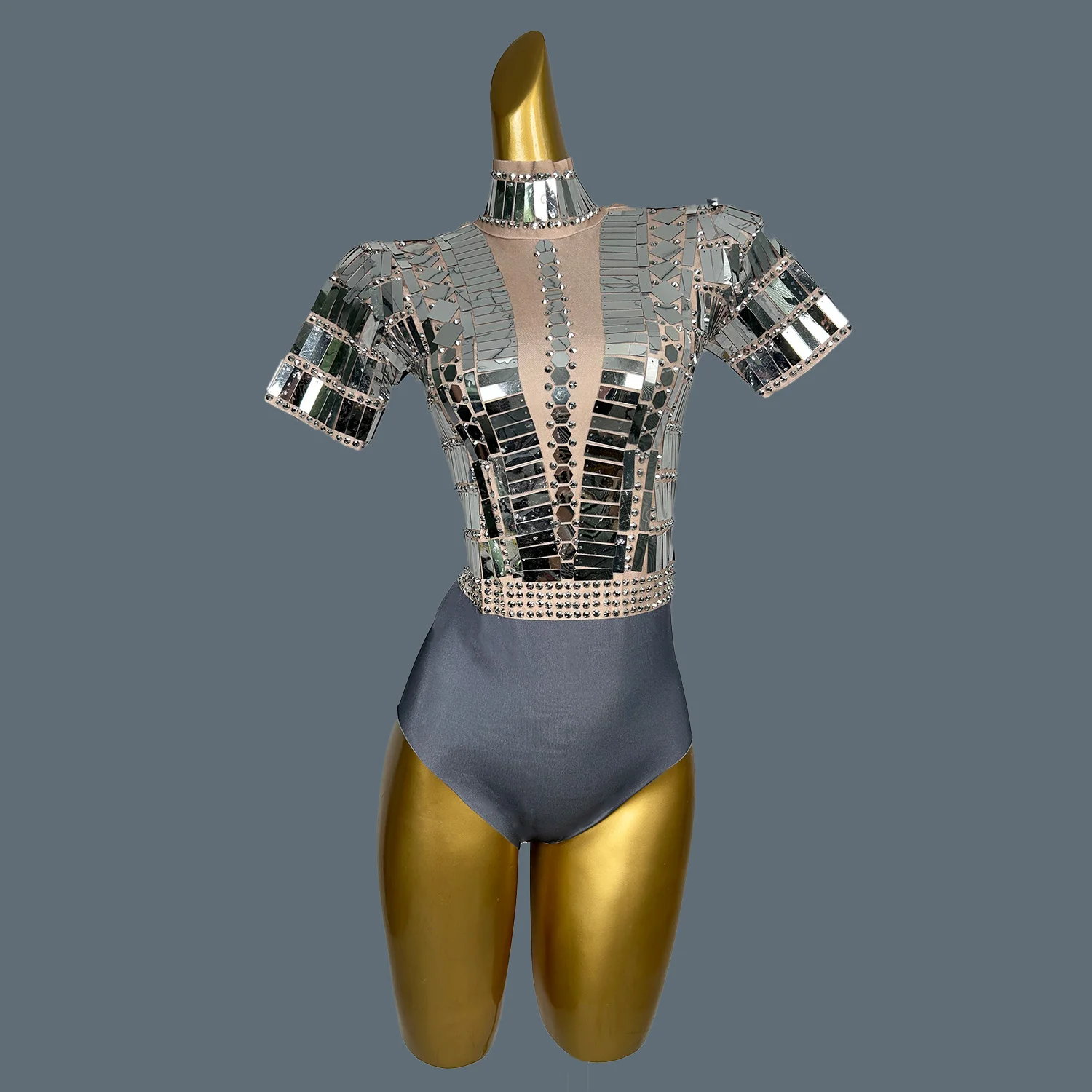 Women's Stage Show Bodysuit Mini Skirt 2Pcs Set Nightclub Dance Costume Birthday Party Shine Sequins Singer Wear Lianghuanghuang
Women's Stage Show Bodysuit Mini Skirt 2Pcs Set Nightclub Dance Costume Birthday Party Shine Sequins Singer Wear Lianghuanghuang