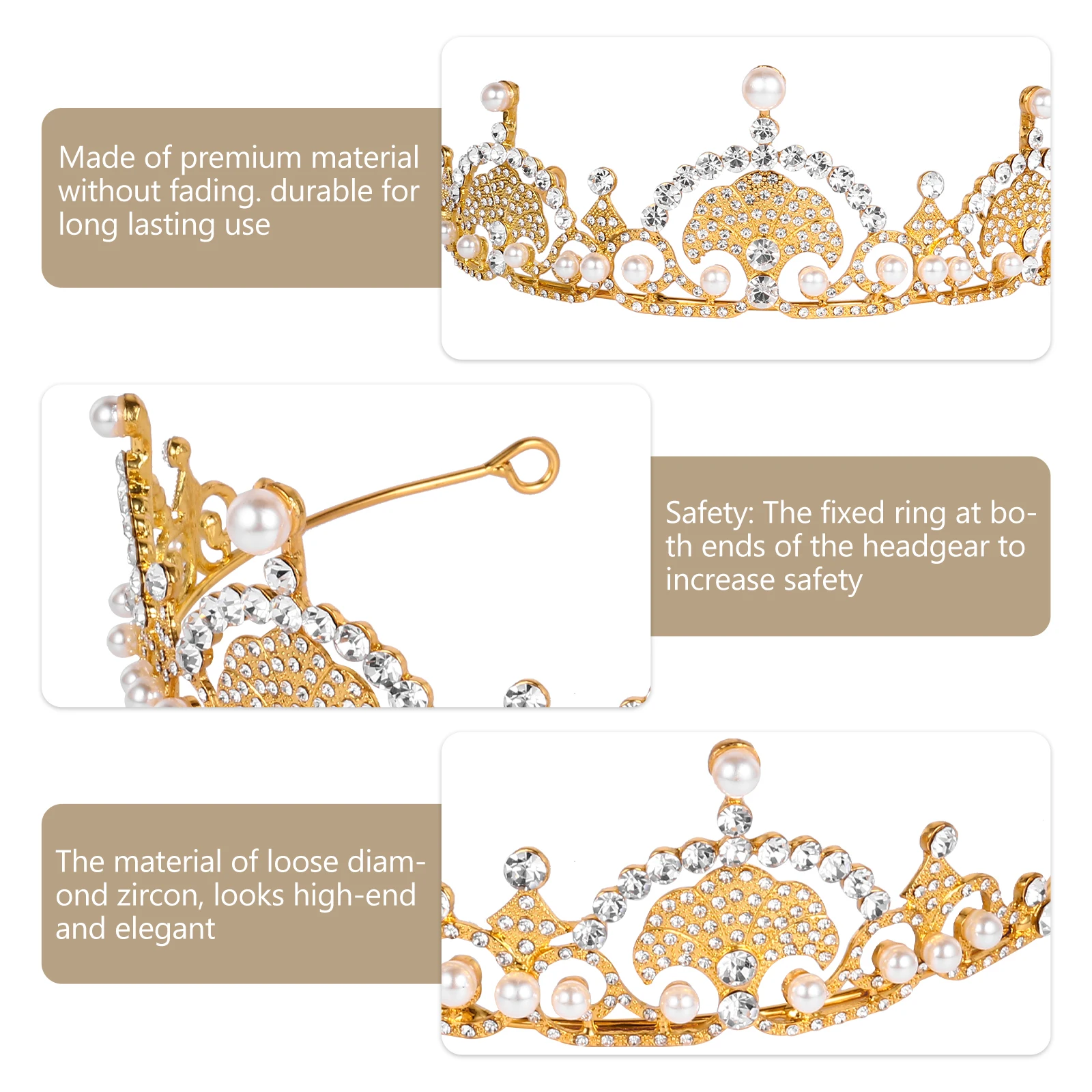 Hairbands Pearl Crown Clasp Bridal Headband Headdress Golden Wedding Headpiece Bride
Hairbands Pearl Crown Clasp Bridal Headband Headdress Golden Wedding Headpiece Bride