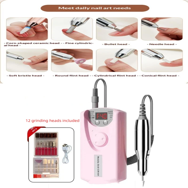Professional Electric Nail File Set 12-in-1 Grinding Heads for Salon Quality Manicures at Home
Professional Electric Nail File Set 12-in-1 Grinding Heads for Salon Quality Manicures at Home