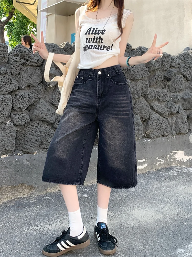 Свободные джинсовые брюки в американском стиле ретро, женские широкие брюки с высокой талией, повседневные осенние брюки Seven-Five orts
Свободные джинсовые брюки в американском стиле ретро, женские широкие брюки с высокой талией, повседневные осенние брюки Seven-Five orts