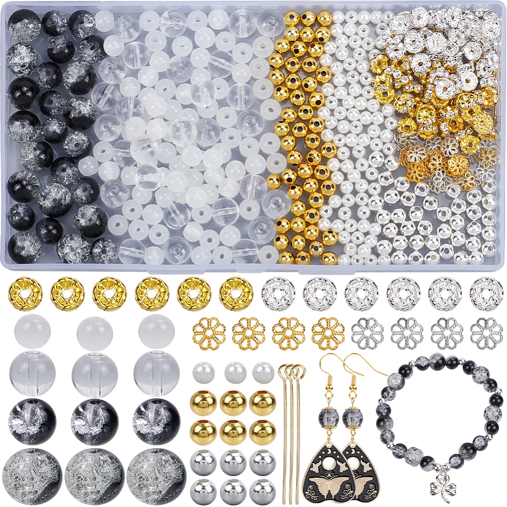 DIY Jewelry Making Findings Kits including Baking Paint Glass Beads Brass Rhinestone Spacer Beads
DIY Jewelry Making Findings Kits including Baking Paint Glass Beads Brass Rhinestone Spacer Beads