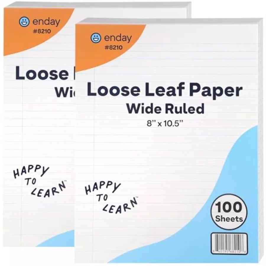 Wide Ruled Filler Paper, Perfect for Normal Everyday Notetaking 8"x10.5" x 0.32" Inch, 2 Pack - 100 Sheets Per Pack Total 200 S
Wide Ruled Filler Paper, Perfect for Normal Everyday Notetaking 8"x10.5" x 0.32" Inch, 2 Pack - 100 Sheets Per Pack Total 200 S
