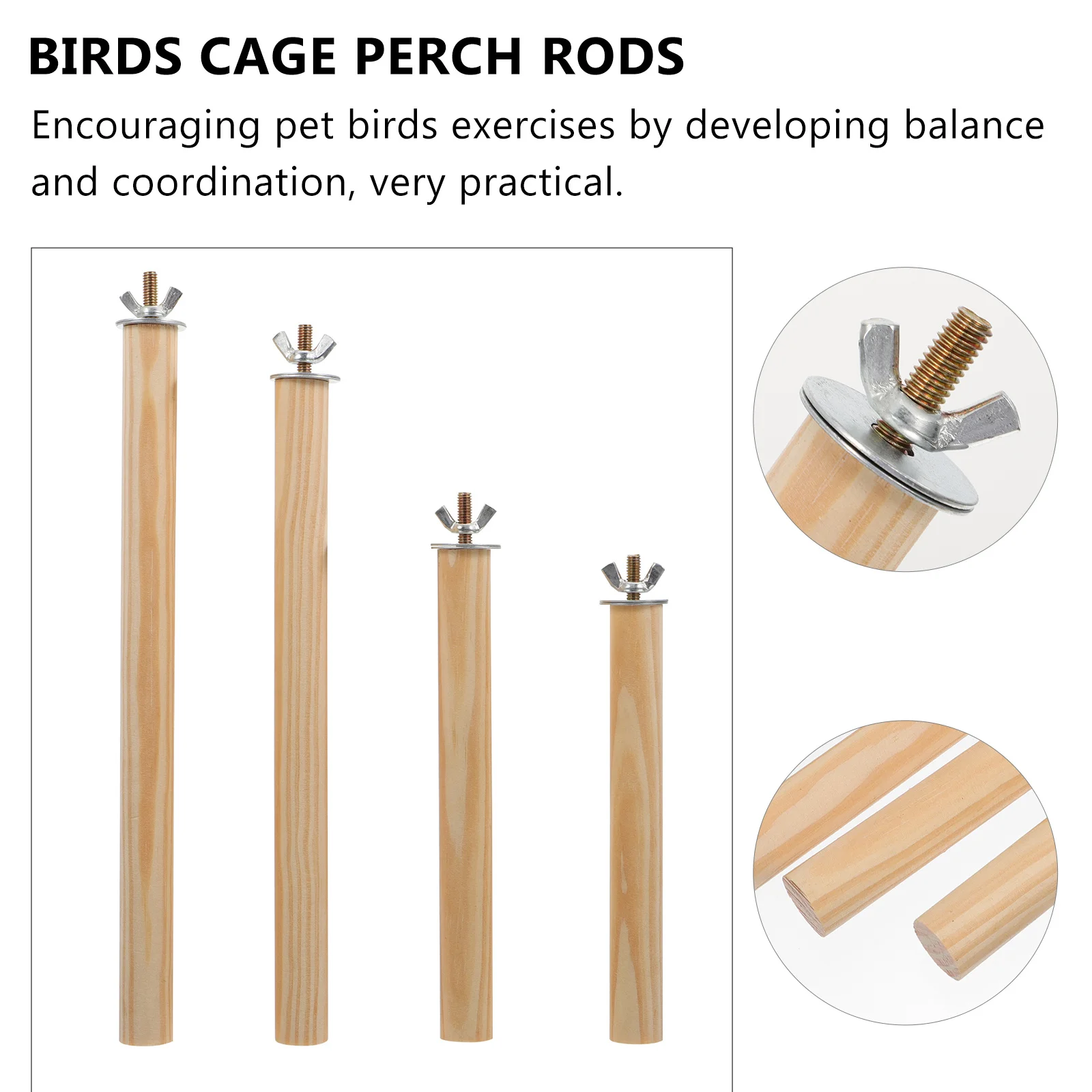 4Pcs Birds Cage Perch Rods Strong Parrot Standing Pole Eco Friendly Material Foot Grip Practice Activity Bar Parrot Stand Rods
4Pcs Birds Cage Perch Rods Strong Parrot Standing Pole Eco Friendly Material Foot Grip Practice Activity Bar Parrot Stand Rods