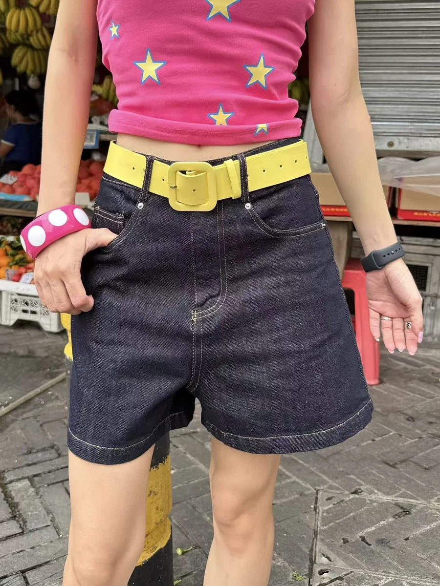 Lazy American High Street Original Color Jeans Shorts Women Summer New Korean Style High Waist Slimming Wide Leg Pants Trendy
Lazy American High Street Original Color Jeans Shorts Women Summer New Korean Style High Waist Slimming Wide Leg Pants Trendy