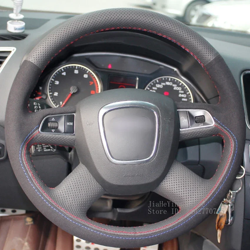 Чехол на руль автомобиля из замши и кожи наппа ручной работы, нескользящий, прочный, для Audi A4 B7 B8 A6 Q5 Q7, аксессуары для интерьера
Чехол на руль автомобиля из замши и кожи наппа ручной работы, нескользящий, прочный, для Audi A4 B7 B8 A6 Q5 Q7, аксессуары для интерьера
