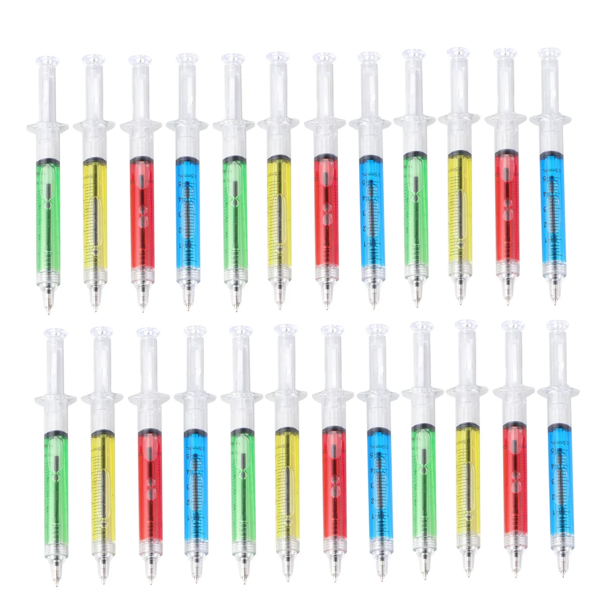 24Pcs Refillable Liquid Filled Syringe Ballpoint Pen Needle Tube Design Fine Point Click Action School Office Stationery
24Pcs Refillable Liquid Filled Syringe Ballpoint Pen Needle Tube Design Fine Point Click Action School Office Stationery