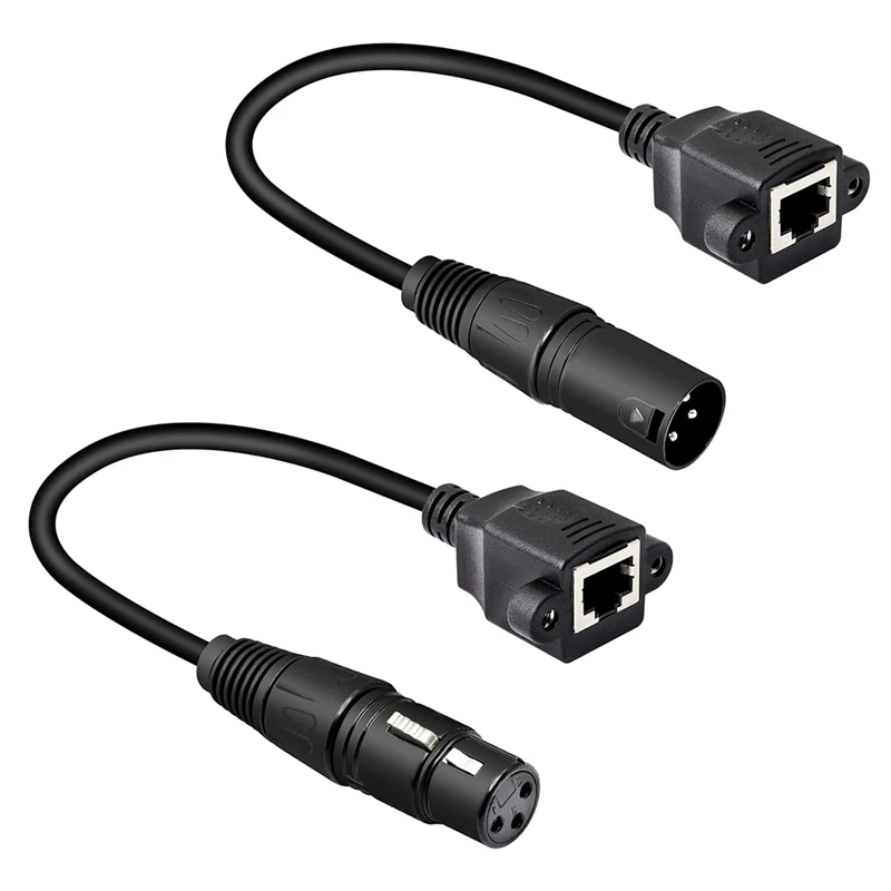 1 Pair XLR 3Pin to RJ45 Female Adapter RJ45 to XLR Connector Extension Cable for -CON Controller Series
1 Pair XLR 3Pin to RJ45 Female Adapter RJ45 to XLR Connector Extension Cable for -CON Controller Series