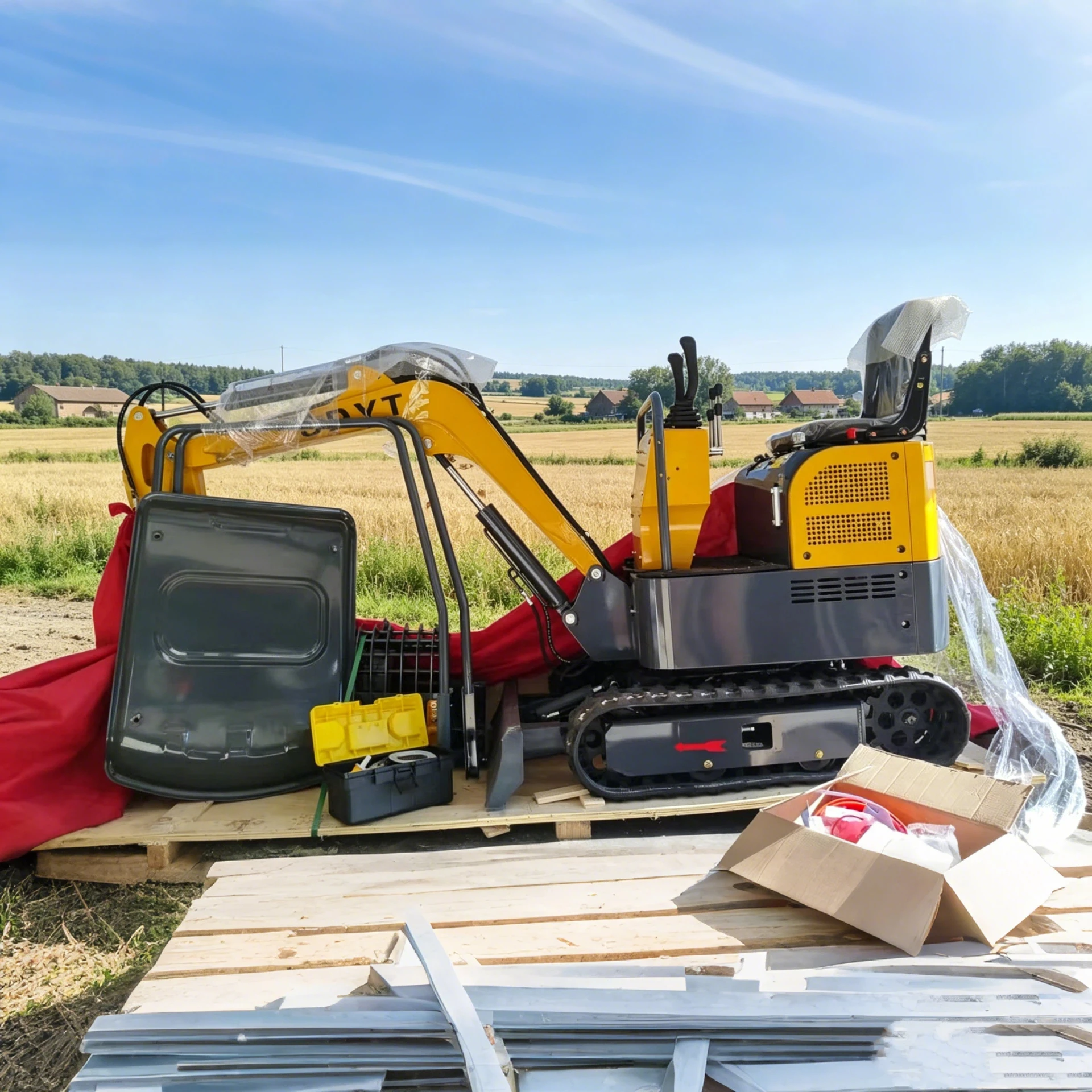 High-EfficiencyCustomized Mini Excavator 1.2 Ton Small Digger with Hydraulic Attachments (Auger/Breaker/Grapple) for Garden
High-EfficiencyCustomized Mini Excavator 1.2 Ton Small Digger with Hydraulic Attachments (Auger/Breaker/Grapple) for Garden