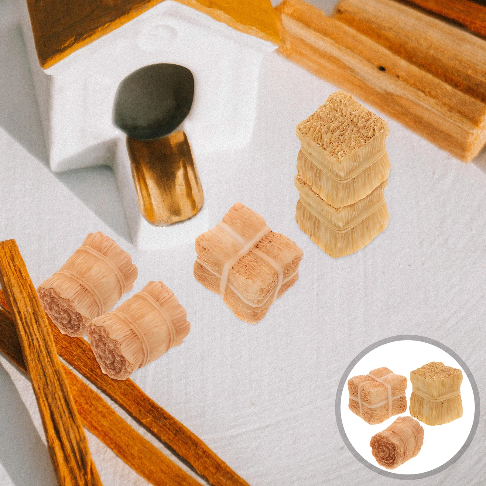 12 Pcs Artificial Farm Straw Ornaments Toddler Harvest Resin Barn Mini Haystack Decoration
12 Pcs Artificial Farm Straw Ornaments Toddler Harvest Resin Barn Mini Haystack Decoration