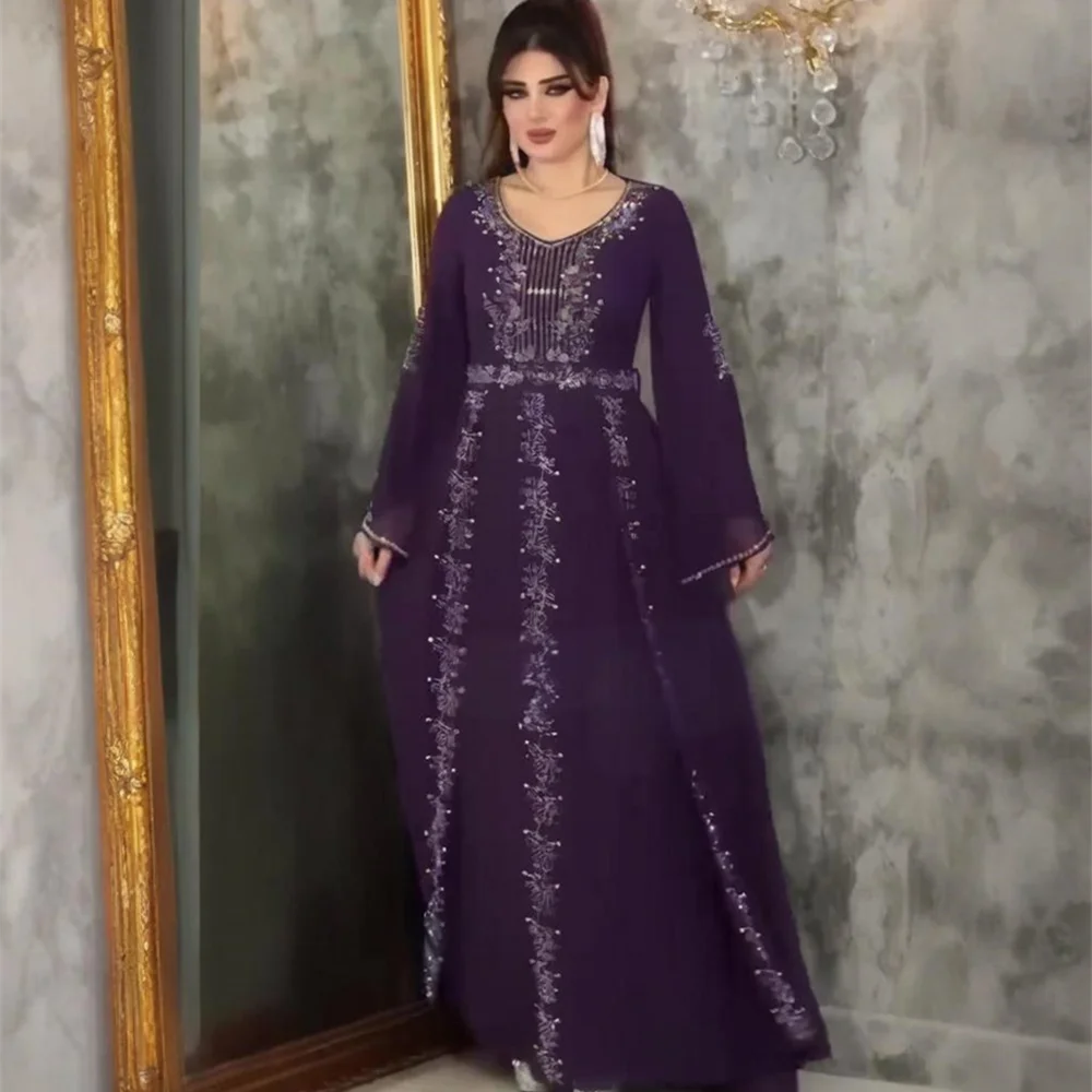 Dubai African Muslim Fashion Dress Caftan Marocain Evening Party Dresses Chiffon Boubou Robe Djellaba Femme Abayas For Women
Dubai African Muslim Fashion Dress Caftan Marocain Evening Party Dresses Chiffon Boubou Robe Djellaba Femme Abayas For Women