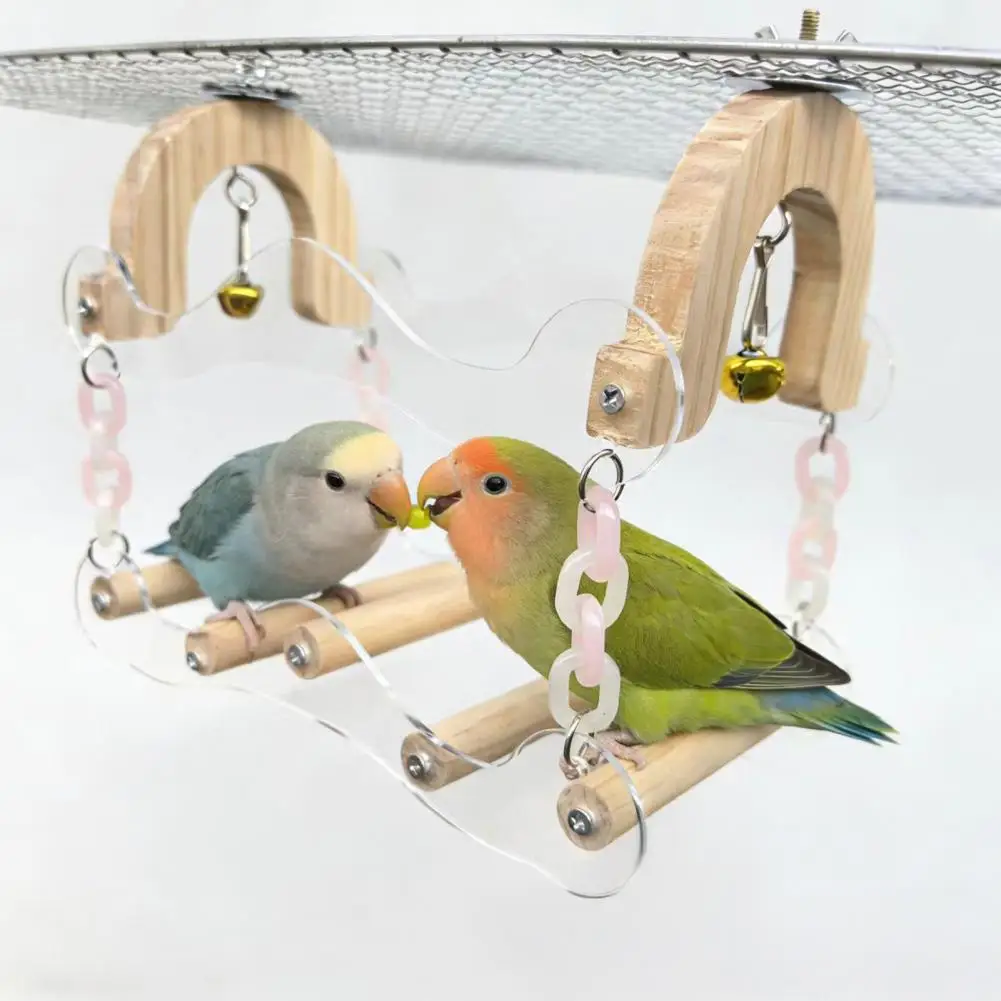 Parrot Swing Toy,Wooden Small Parrot Swing, Acrylic Frame Bird Swing with Bells for Small Parrots Budgies Cockatiels
Parrot Swing Toy,Wooden Small Parrot Swing, Acrylic Frame Bird Swing with Bells for Small Parrots Budgies Cockatiels