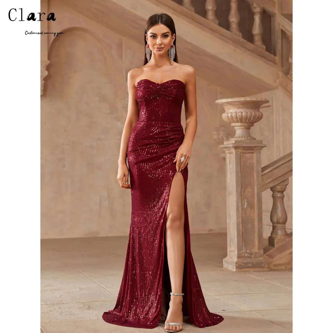 Clara Custom Red Sequins Diagonal Slit Off the Shoulder Prom Dress Luxurious Women's Evening Dresses Luxury 2025 Ball Gown Dress
Clara Custom Red Sequins Diagonal Slit Off the Shoulder Prom Dress Luxurious Women's Evening Dresses Luxury 2025 Ball Gown Dress