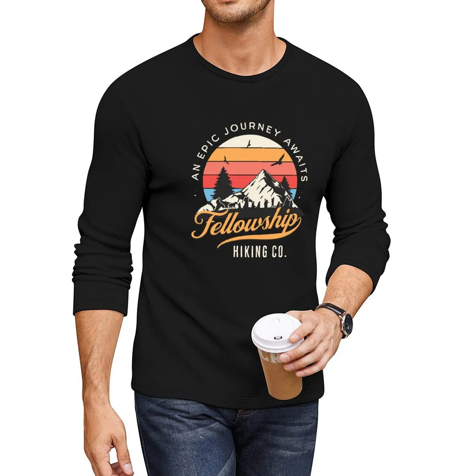Fellowship Hiking Co - An Epic Journey Awaits - Black - Fantasy Long T-Shirt забавная футболка мужская забавная футболка
Fellowship Hiking Co - An Epic Journey Awaits - Black - Fantasy Long T-Shirt забавная футболка мужская забавная футболка