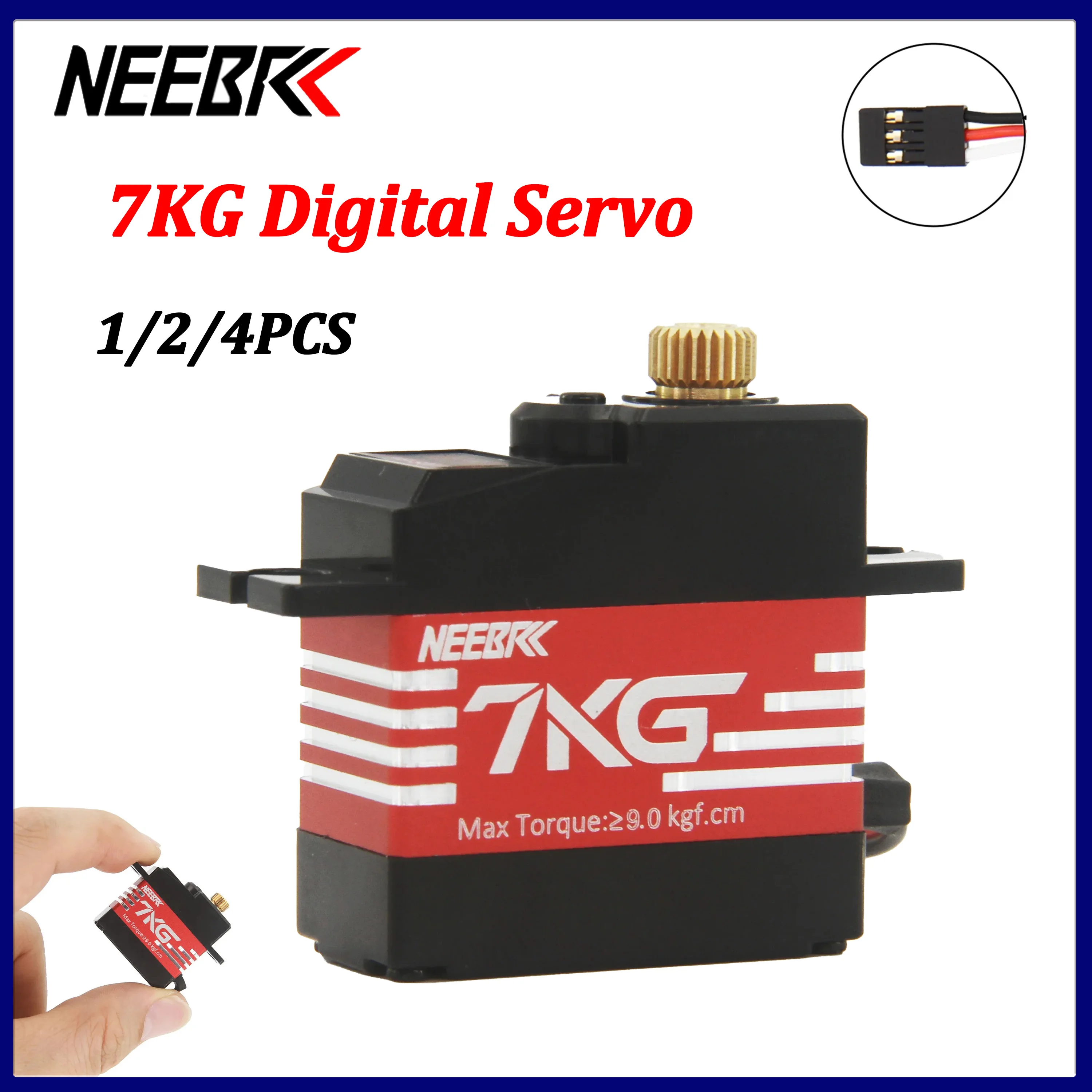 NEEBRC 7KG Metal Gear Digital Servo Half Aluminum Frame Waterproof for 1/14 1/16 RC Car Buggy Boat Robot WLtoys MN WPL Hyper Go
NEEBRC 7KG Metal Gear Digital Servo Half Aluminum Frame Waterproof for 1/14 1/16 RC Car Buggy Boat Robot WLtoys MN WPL Hyper Go