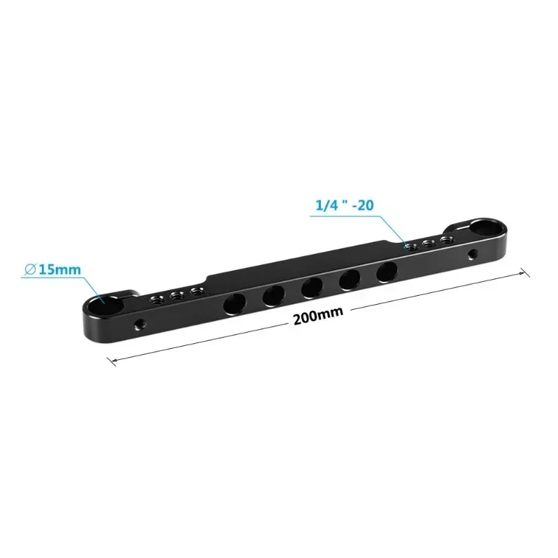 Aluminum Cheese Cross Bar 200mm With 15mm Rod Adapter and 1/4" & 3/8" Mounting Points For DSLR Camera / Monitor Cage Rig
Aluminum Cheese Cross Bar 200mm With 15mm Rod Adapter and 1/4" & 3/8" Mounting Points For DSLR Camera / Monitor Cage Rig