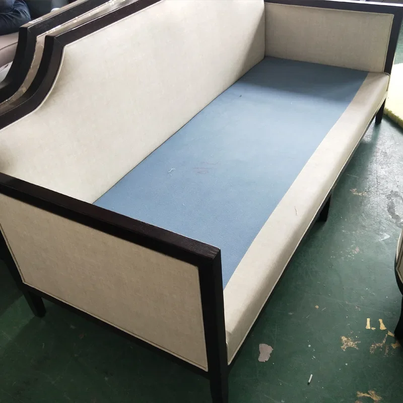 Modern simple solid wood sofa combination, Chinese fabric sofa hotel club furniture engineering matching
Modern simple solid wood sofa combination, Chinese fabric sofa hotel club furniture engineering matching