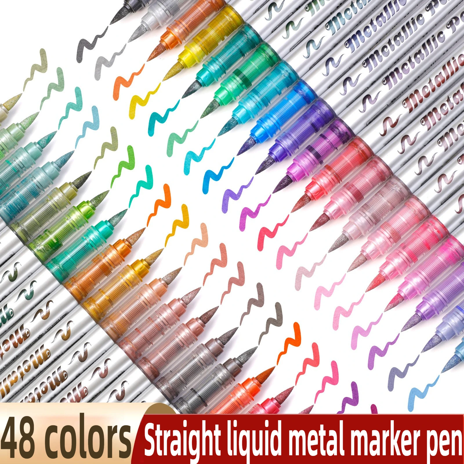GUANGNA 8520, 48/12 цветов, мягкий наконечник, прямые жидкие металлические маркеры без кровотечения, накладка для DIY, граффити, школьные принадлежности, канцелярские принадлежности
GUANGNA 8520, 48/12 цветов, мягкий наконечник, прямые жидкие металлические маркеры без кровотечения, накладка для DIY, граффити, школьные принадлежности, канцелярские принадлежности