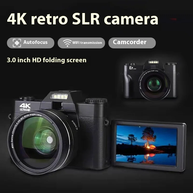 Dslr Digital Camera -4k High Definition 48-Megapixel Retro - Filter Wide-Angle Mirrorless Camera Student Beginner Video Camera
Dslr Digital Camera -4k High Definition 48-Megapixel Retro - Filter Wide-Angle Mirrorless Camera Student Beginner Video Camera
