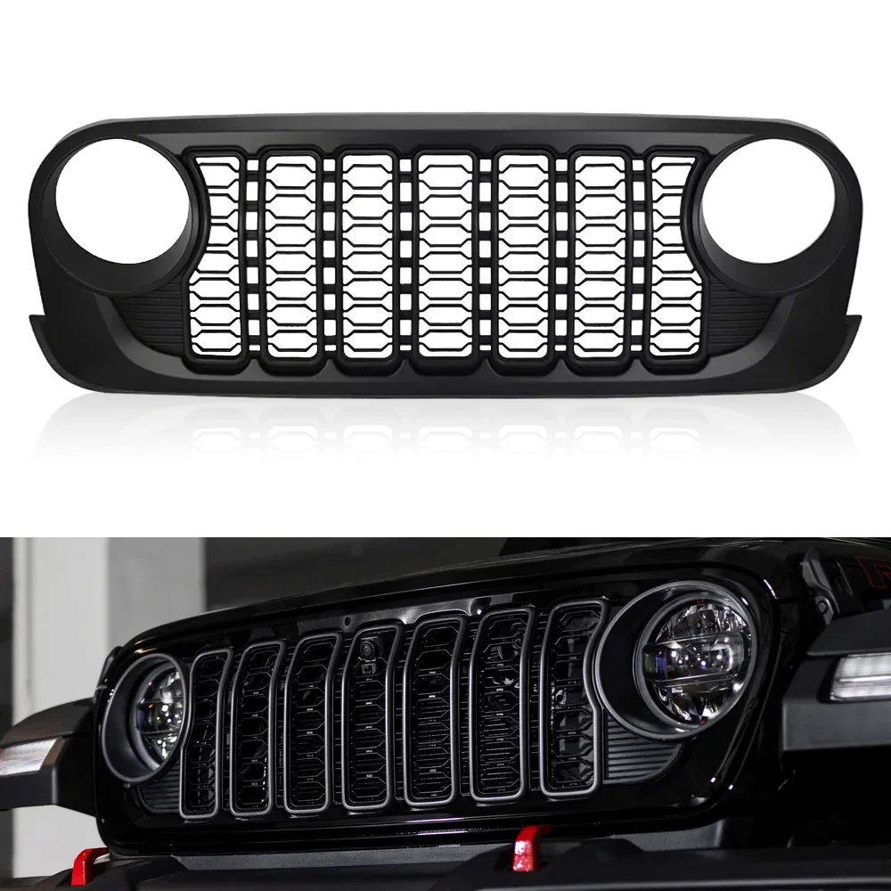 Car Front Grille Black Mesh Grille Fit for Jeep Wrangler JL / Gladiator JT 2018-2024 Replacement Accessories
Car Front Grille Black Mesh Grille Fit for Jeep Wrangler JL / Gladiator JT 2018-2024 Replacement Accessories
