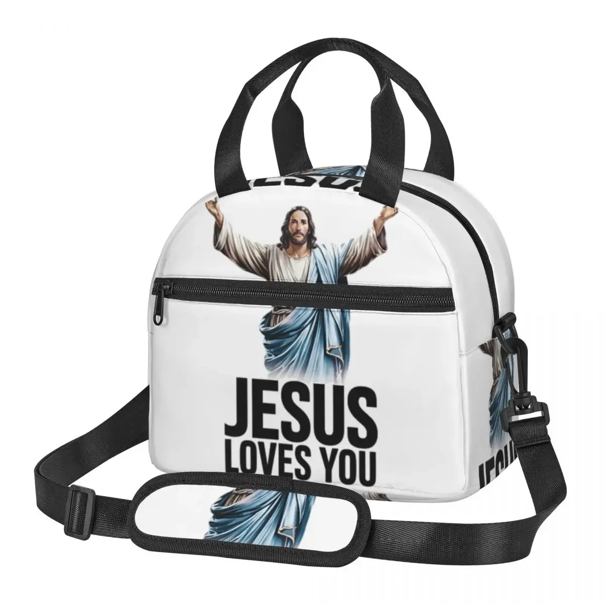 Jesus Loves You Insulated Lunch Bag for Women Kids Leakproof Food Boxes Thermal Lunch Box Tote
Jesus Loves You Insulated Lunch Bag for Women Kids Leakproof Food Boxes Thermal Lunch Box Tote